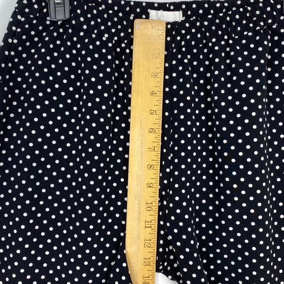 H&M Conscious Womens 12 Wide Leg Capri Pants Black White Polka Dot 100% Poly - Picture 4 of 8